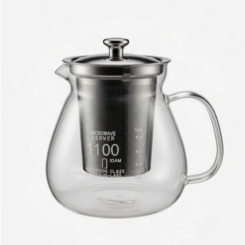 قوری مدل وان گلاس گنجایش 600 میلی لیتر 03 قوری مدل وان گلاس گنجایش 1100 میلی لیتر - Image 1