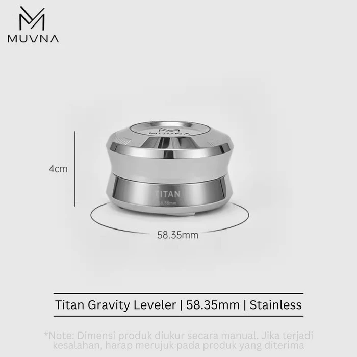 MUVNA-Sonorous-Tamper-100 لولر قهوه تمام استیل گرویتی تایتان 58mm - Image 1