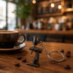 جاکلیدی (جاسوئیچی) طرح آسیاب قهوه 2 مشکی - Image 4
